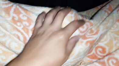 My girlfriend is afraid of thunderstorms and to calm her down I climbed under the blanket and...