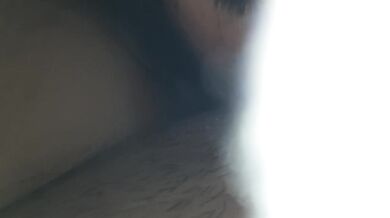 My girlfriend is afraid of thunderstorms and to calm her down I climbed under the blanket and...