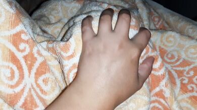 My girlfriend is afraid of thunderstorms and to calm her down I climbed under the blanket and...