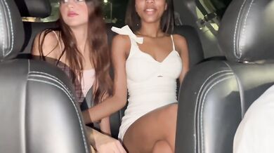 a very hard fuck with my stepsister in the car while my stepfather fills the gas tank