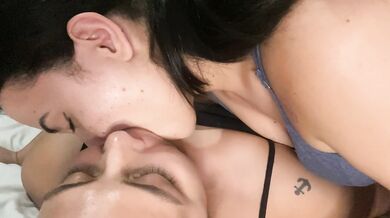lesbian girl fucks my throat with her huge tongue