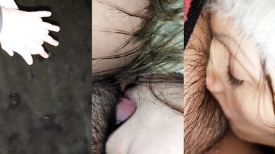 I fuck a stranger's mouth hard and intensely on the street with my big hairy clit