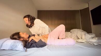 Not in bed, I don't want my husband to realize my lesbianity