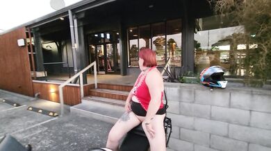 Risky public display a crowded bar and public pissing in the carpark