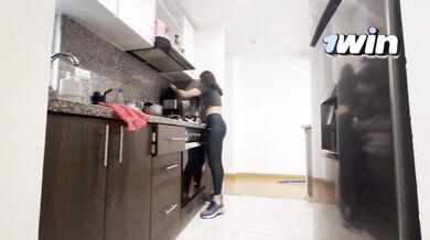 I hide in the laundry room and my best friend comes to fuck me