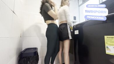 I hide in the laundry room and my best friend comes to fuck me