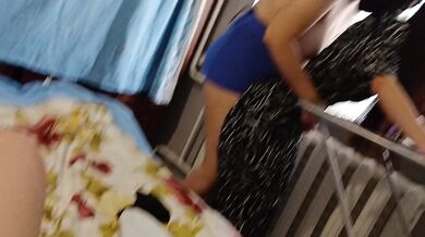 I Caught One of My Neighbors Hanging Out Her Laundry While Another One Fucks Her With a Strapon