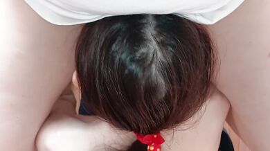 My girlfriend licks another girl's pussy and I stroke her with my foot - IkaSmokS