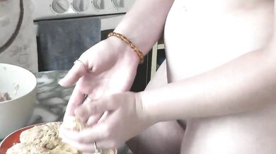 Adult old mature and sexy girl virgin in kitchen. Milf big natural tits Teenager. Old young Lesbians