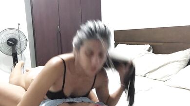 Horny couple of girlfriends give each other passionate kisses