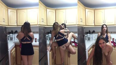 I fuck my neighbor's daughter in the kitchen of her house