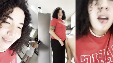 DEPRAVED wife tricks me to fuck me in THE KITCHEN
