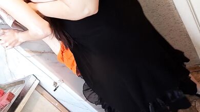 Milf pinned me hard against the fridge and fucked me hard - Lesbian_illusion