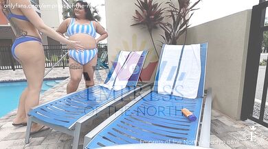 Poolside Piggy - Weight Gain Tease & Body Contrast Featuring Nadya BBW