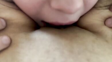Real Amateur Lesbian Eats Girlfriends Pussy Close-Up