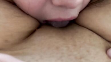 Real Amateur Lesbian Eats Girlfriends Pussy Close-Up