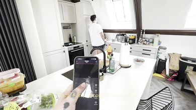Real Lesbian: Teasing My GF With a Remote Control Vibrator While She Cooks