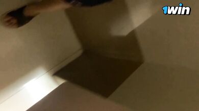 first time making sex video in a public restroom and full of people - too risky
