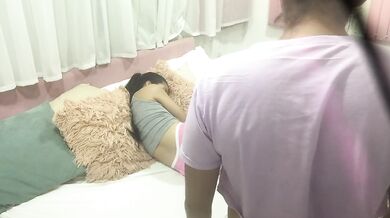 I warm up my stepbrother's girlfriend so that he can fuck her