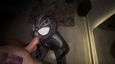 Hot girl in a spider costume reveals her secret!