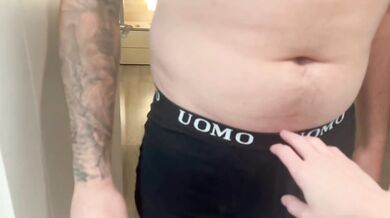 My stepmother shaves and cleans my cock and then sucks it in the shower!!