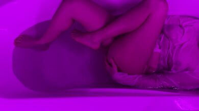 I took a bath and fucked myself with a big dildo