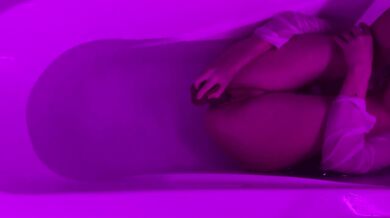 I took a bath and fucked myself with a big dildo