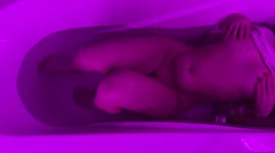 I took a bath and fucked myself with a big dildo