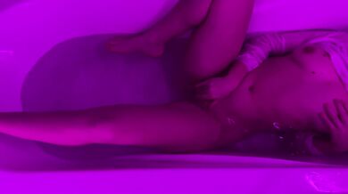 I took a bath and fucked myself with a big dildo