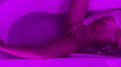 I took a bath and fucked myself with a big dildo