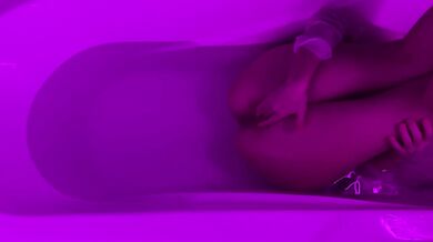 I took a bath and fucked myself with a big dildo