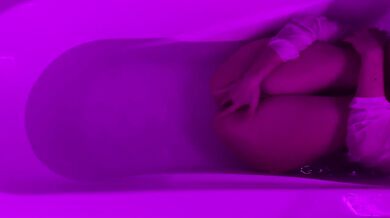 I took a bath and fucked myself with a big dildo