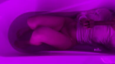 I took a bath and fucked myself with a big dildo