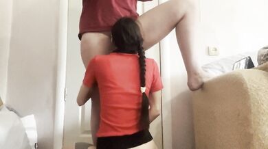 My college lover licks my pussy riskily at university -Lesbian_illusion