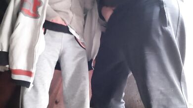 First we cum in our clothes, then we cum on our hands, and then we cum in each other’s hands
