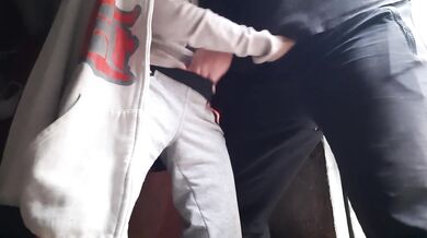 First we cum in our clothes, then we cum on our hands, and then we cum in each other’s hands