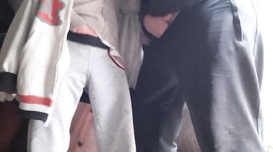 First we cum in our clothes, then we cum on our hands, and then we cum in each other’s hands