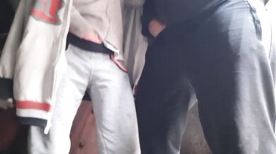 First we cum in our clothes, then we cum on our hands, and then we cum in each other’s hands