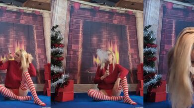 Smoking In the Studio Before Shooting An Xmas Set