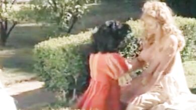 Threesome Of Midieval 1990s Lesbians Freaking Out The Hedge Maze