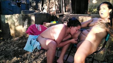 Enjoying good sex with my lover on her patio