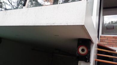 breastfeeding on the balcony