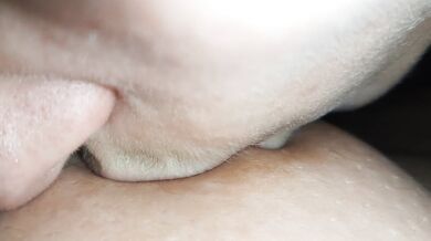 She diligently and hotly licks, kisses and sucks my nipples - IkaSmokS