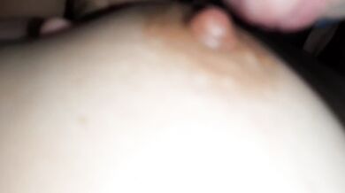She diligently and hotly licks, kisses and sucks my nipples - IkaSmokS