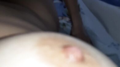 She diligently and hotly licks, kisses and sucks my nipples - IkaSmokS