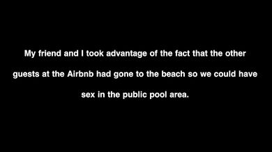 Fucking my friend at the Airbnb