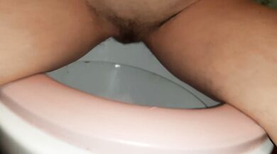 Two girlfriends pissing and mutual masturbate in a public toilet - Lesbian_illusion