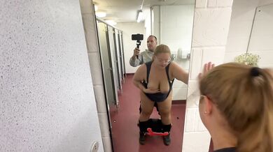 Halftime sex on the toilet