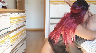 Redhead stepsister licking ass boy