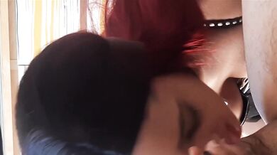 Redhead stepsister licking ass boy